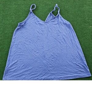 LOFT Outlet Blue Sleeveless V-Neck Tank Top Casual Basic Women's Size‎ M